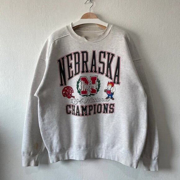 Vintage 1994 University of Nebraska Huskers National Champs Football Sweatshirt - Picture 1 of 2